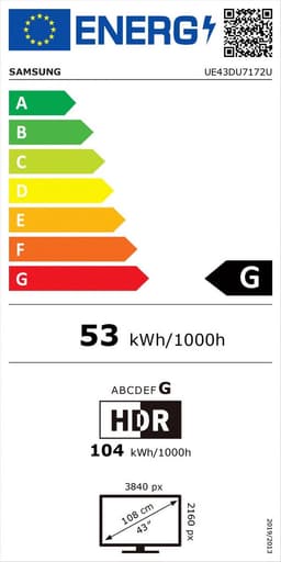 Samsung UE43DU7172 - 43 inch - 4K LED - 2024 - Buitenlands model — thumbnail 2