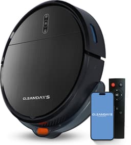 CleanDays D2-007 Robotstofzuiger met Dweilfunctie - Laadstation - 3-in-1 – Stil – 2000Pa – Huisdieren – App + Afstandsbediening — thumbnail 1