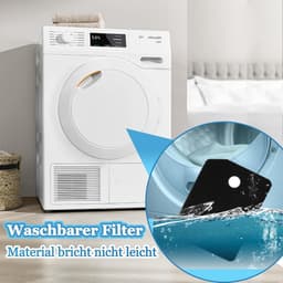 OIMG Set van 4 filters - geschikt voor Miele T1 wasdroger warmtepompdroger - 207 x 157 x 30 mm - Droger basisfilter - sponsfiltermat - condensdroger pluizenfilter schuimfilter spons - Pluisfilter voor condensdroger - Zwart — thumbnail 6