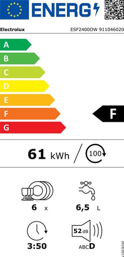 Electrolux Vaatwasser | Model ESF2400OW | Mini | 6 couverts — thumbnail 2