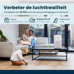 Vibrix PureFlow70 Luchtreiniger / Air Purifier – HEPA H13 + koolstoffilter – 468 m³/u – Voor kamers tot ca. 70 m² – Ionisator – App-bediening – Zeer stil met slaapstand – Luchtkwaliteitindicator — thumbnail 9