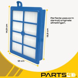 PARTS4® HEPA 12 Filter (set van 2 x 2 filters) geschikt voor AEG / Electrolux / Philips | O.a. geschikt voor AEG VX6, VX7, VX8, 6000 serie, UltraSilencer serie, Electrolux UltraSilencer serie, Philips Jewel serie | Vervanger voor EFH12, FC8031, AFS1W — thumbnail 5