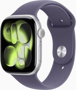 Apple Watch 11 - Wifi - 42mm - Zilverkleurig Aluminium Case with Purple Fog Sport Band - M/L — thumbnail 2