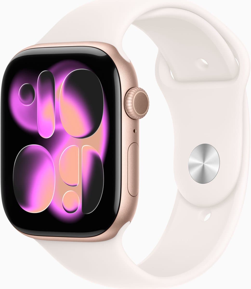 Apple Watch 11 - Wifi - 42mm - Rose Goudkleurig Aluminium Case with Light Blush Sport Band - S/M — afbeelding 1