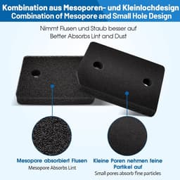 4 stuks - 9164761 droger filters voor Miele T1-serie warmtepompdroger, fijn/grof 207 x 157 x 30 mm wasdroger sokkelfilter-voor Wasdrogers - Basisfilter - mat zwart — thumbnail 5
