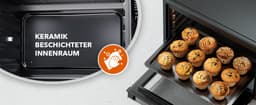 Heinrich´s HMO 8402 Mini-oven met hete lucht - 30L – met touch-bediening - kleine oven met draaispit, airfryer-inzetstuk – binnenverlichting - 1600W — thumbnail 6