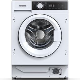 Heinner HWM-BI814IVA+++ Inbouw Wasmachine 8 kg – Stoomfunctie – Digitaal Display – 1400 tpm – Energieklasse A – Inverter – Trommelreinigingsprogramma – Wit – 5 Jaar Garantie — thumbnail 1