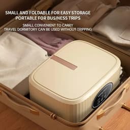 Multifunctionele Droger - Elektrische Wasdroger - Draagbare Compact - Opvouwbare Wasdroger - 1000 W - Kleine droger - Smart Droger - Tijdsinstelling - Beige — thumbnail 10