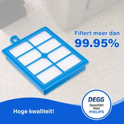 DEGG® - Hepa H13 Filter - Geschikt voor Philips, AEG en Electrolux - Stofzuiger Onderdelen - Vervangt FC8031 - H13 (voorheen H12) - Standaard Filter geschikt voor Philips, AEG en Electrolux - Premium Kwaliteit - 2 STUK(S) — thumbnail 6
