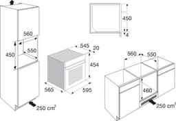 ETNA CM250ZT - Oven met magnetronfunctie - Nis 45 cm - Zwart glas - Combi Magnetron — thumbnail 3