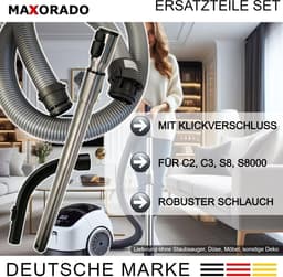 Maxorado Stofzuiger Set 3-delig geschikt voor Miele - Telescopische buis + handgreep + stofzuigerslang voor Complete, C3, S8 SERIES, 10563760, 7863552, 7863553, 7863554, 7863555 — thumbnail 7