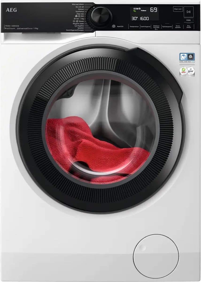 AEG LR7696UD4 7000 Serie ProSteam UniversalDose - Wasmachine - Energielabel A - 1600 toeren - 9 kg — afbeelding 1