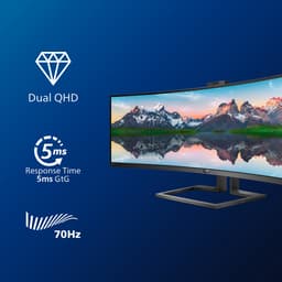 Philips 499P9H - UltraWide Dual QHD Curved - USB-C - VA Monitor - 49 inch — thumbnail 9