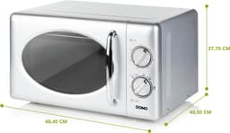 DOMO DO3025 Microgolfoven/magnetron solo - 25 L - 900 W - Retro - Grijs — thumbnail 5
