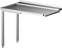 HENDI Uitlooptafel vaatwassers – rechterzijde – roestvast staal – verstelbare poten – 1000x700x850 mm — thumbnail 4