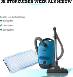 Somstyle Actieve HEPA Filter Set Geschikt voor Miele Classic Compact C1, Complete C2 & C3 - 4 Stuks - Vervangbaar - Stofzuiger Onderdelen — thumbnail 6