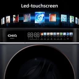 CHiQ CW086581AX - Wasmachine - 8 KG - Full service - Space Pro - Energielabel A-15% - 13.5 Inch Led-touchscreen - 12 programma's - AI Smart - Stoomwassen & Quick Wash - 12 jaar garantie op motor — thumbnail 3