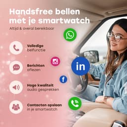 Bizoule Smartwatch Beso - Smartwatch Dames & Heren - Rosé-Goud - 40mm - Horloge met Belfunctie - AMOLED Full HD - Bloeddrukmeter - Stappenteller - Android en iOS — thumbnail 6