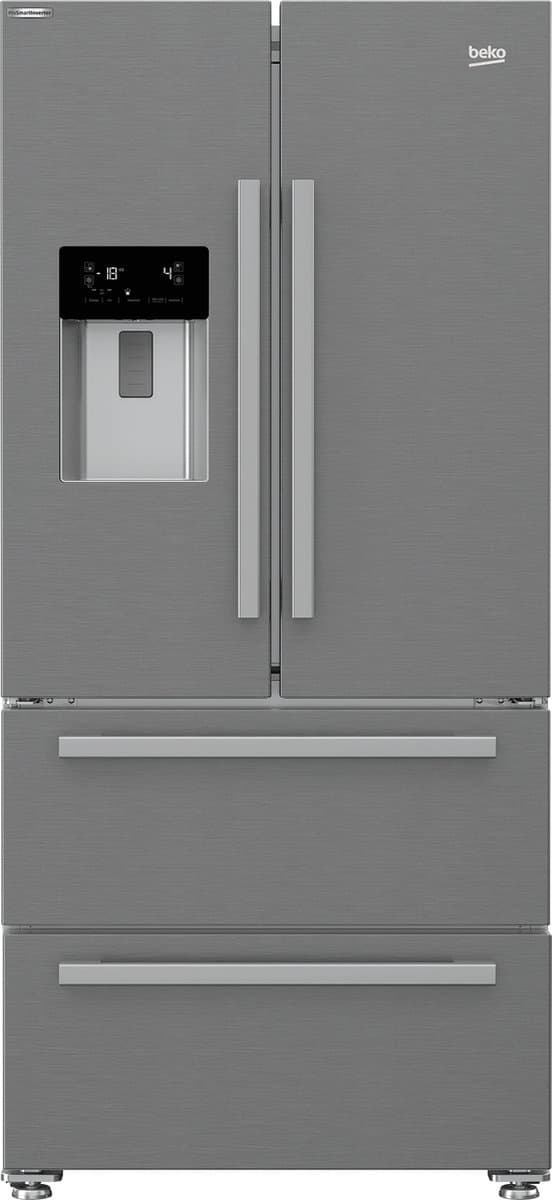 Beko GNE60530DXN - Amerikaanse koelkast - French Door - RVS — afbeelding 1