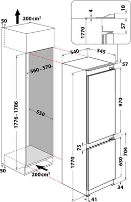 Whirlpool WHC18 T574 P Ingebouwd 250 l Wit — thumbnail 11