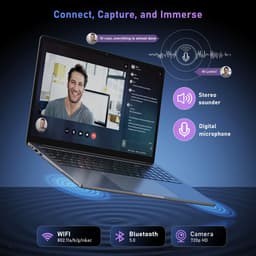 Acemagic AX16 Laptop - 16 inch Full HD Notebook - In-tel Alder Lake N95 (tot 3,4 GHz) - 16 GB DDR4 RAM 512 GB SSD - WiFi- BT5.0 - Type C -Grijs — thumbnail 3