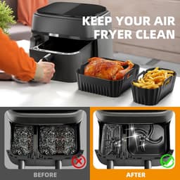 Ninja AF400EU AF500EU AF451EU DZ401 Siliconen Accessoire Heteluchtfriteuse voor Ninja Foodi Max met dubbele zone 9,5 L-10,4 L, Siliconen Opbergmat voor Heteluchtfriteuse — thumbnail 4