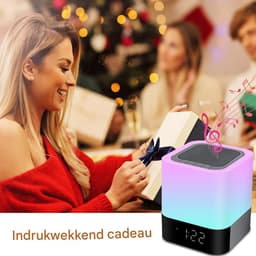 GELLDG Draagbare Bluetooth-luidspreker met verlichting - kan gebruikt worden als nachtlampje - aanraakgevoelige dimbare wekker - RGB-kleurveranderende ledverlichting - een geschikt cadeau geschikt voor meisjes, kinderen, tieners — thumbnail 6