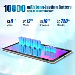 MESWAO B1 Tablet - 14,1 inch 1920*1080 IPS-scherm - MTK6769 8 Cores - 6 GB RAM 128 GB ROM - Android 13 - 13MP + 5MP camera - 10000 mAh batterij - Gouden — thumbnail 6