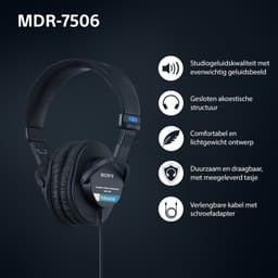 Sony MDR-7506 - Studio koptelefoon met gesloten achterkant - Zwart — thumbnail 3