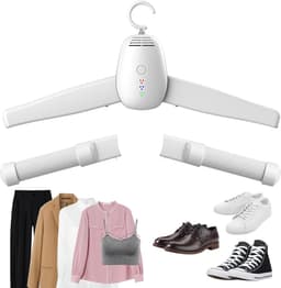 Draagbare wasdroger - Schoenendroger - Elektrische Wasdroger - 2-in-1 kleding- en schoenendroger - Ophangbare luchtdroger met afneembare hanger - Droog naar behoefte - Stil en geluidsarm - Geschikt voor thuis, op reis en zakenreizen — thumbnail 1