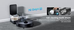 Teendow D65S MAX Robotstofzuiger - 70 dagen automatisch legen - 6000 Pa zuigkracht - 220 minuten gebruiksduur - 4 vermogensstanden - Zwart — thumbnail 11