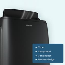 Auronic Mobiele Airco - 12.000 BTU - 4-in-1 - Airconditioning met 2 Raamafdichtingskits - Ventilator - Ontvochtiger - Tot 35m² - Zwart — thumbnail 6