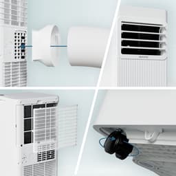 Auronic Mobiele Airco - 7.000 BTU - 3-in-1 - Airconditioning met 2 Raamafdichtingskits - Ventilator - Ontvochtiger - tot 20m² koelen - Wit — thumbnail 12