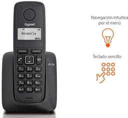 Gigaset A116 - DECT telefoon - 1 Handset - Zwart — thumbnail 3