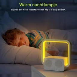 longziming -Luidspreker – Bluetooth Speaker – Draadloos Oplaadstation met Bluetooth Speaker – LED Sfeerverlichting – Speaker met Helder Geluid – Multifunctionele Bureau- en Nachtkast Speaker — thumbnail 6