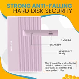 Draagbare Externe Harde Schijf 320GB USB 3.0 Opslag voor PC, Laptop, Mac & Gameconsoles (Roze) — thumbnail 6