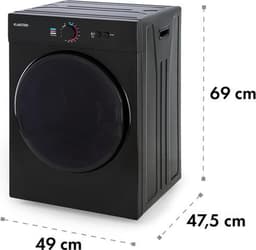 Klarstein Jet Set Wasdroger - Luchtafvoer droger - 1020W - EEK C - 3 kg - 50cm - Zwart — thumbnail 3