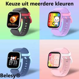 Belesy® Humble - Smartwatch Meisjes– Kinder Horloge – Stappenteller – Calorieën –Hartslag – Sporten –Je eigen foto als wijzerplaat - Kleurenscherm - Full Touch – Paars – Siliconen - Moederdag — thumbnail 8
