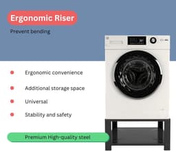 Wasophoogte® Wasmachine verhoger - Wasmachine opbouwmeubel - Wasmachine sokkel - 31cm hoog - Zwart - Universeel — thumbnail 15