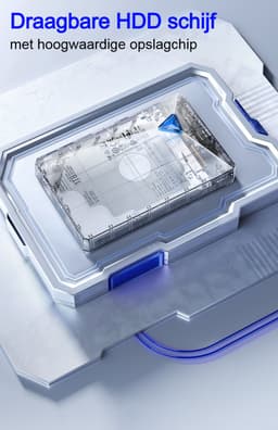 Dutch Wanted Space Draagbare HDD Externe Harde Schijf - Snelle writing speed - 500GB aan Solide State Opslag - Plug and play - Portable storage - Opslag extern pc of laptop - USB 3.2 - Harde schijf expansion — thumbnail 4