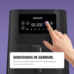 Brabantia Airfryer XXL - 5.7 liter - Digitaal Touchscreen - 6 Kookprogramma's - Tot 5 Personen - 80ºC tot 200ºC - 1700 Watt - BBEK1137 — thumbnail 4