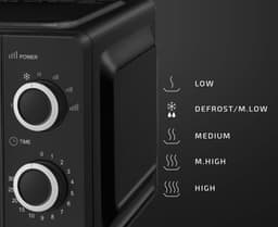 Royalty Line® MWO3818 Vrijstaande Solo Magnetron - 20 Liter - Microwave Met 6 Magnetronstanden - Microgolf - 700W - Binnenverlichting - Zwart — thumbnail 14