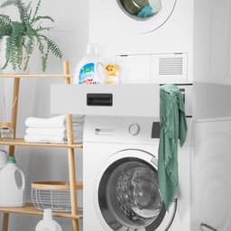Tussenstuk voor wasmachine en droger – Universeel tussenbouwframe met lade 60,5x54 cm in wit ML design — thumbnail 3
