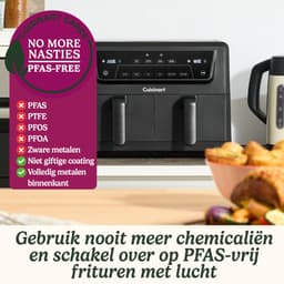 Cuisinart - XXL Dual-Zone Airfryer - Heteluchtfriteuse 2x5,2 - 2400W - 7 programma's - PFAS-vrije keramische coating - 2 manden voor tot 12 porties - Zwart — thumbnail 4