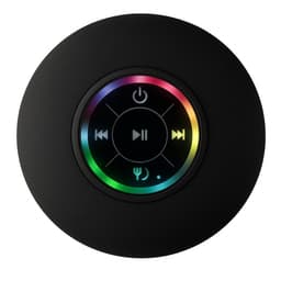 JustValue Douche Speaker - 6 x 6 x 3 CM - Bluetooth Badkamer Speaker - Waterproof - RGB Led Verlichting - Zwart — thumbnail 1