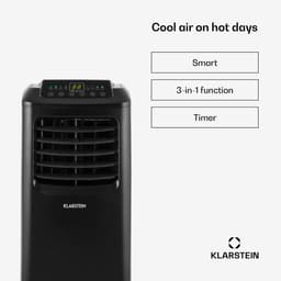 Klarstein mobiele airconditioner met luchtafvoerslang, 3-in-1 airconditioner met ventilator & ontvochtiger, kleine & draagbare airconditioner voor thuis & op kantoor, met nachtmodus & app-bediening, 9000 BTU,6 kW voor 44 m² - Afstandsbediening — thumbnail 6