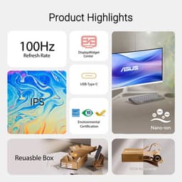 ASUS EyeCare VU34WCIP-W - QHD Ultrawide Monitor - Ingebouwde Air Purifier - USB-C 65W - 100hz - EPEAT Gold - 34 inch — thumbnail 10