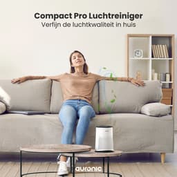 Auronic Luchtreiniger Compact Pro met HEPA 13 Filter, Ionisator en Koolstoffilter - Ruimtes tot 30m² - CADR-waarde van 150m³/u - Air Purifier met Aromatherapie - Wit — thumbnail 2