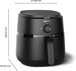 Philips 1000 Series Airfryer - NA120/00 - Draaiknopbediening - 4.2L - Tot 4 Personen - Zwart — thumbnail 8