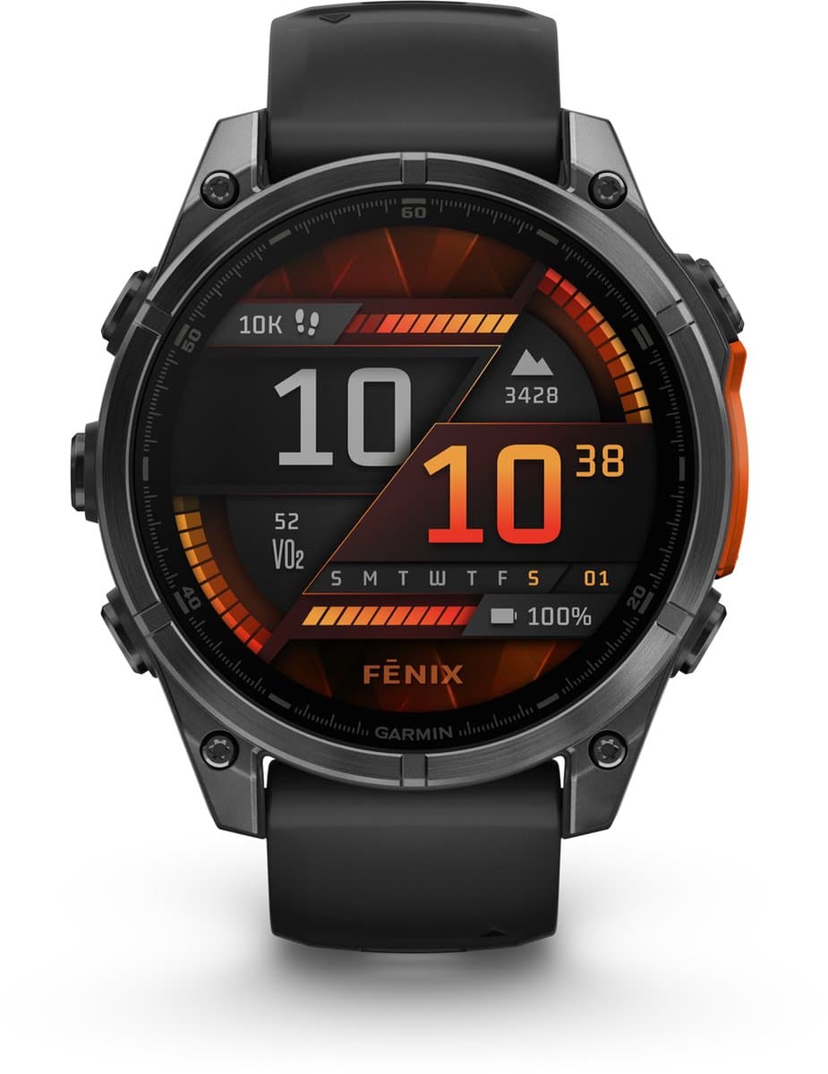 Garmin fenix 8 - 47mm - Multisport Smartwatch - AMOLED-Scherm - Donkergrijs/zwart — afbeelding 1
